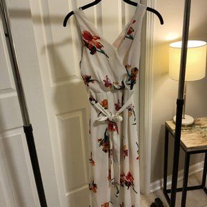 Floral White Jumpsuit